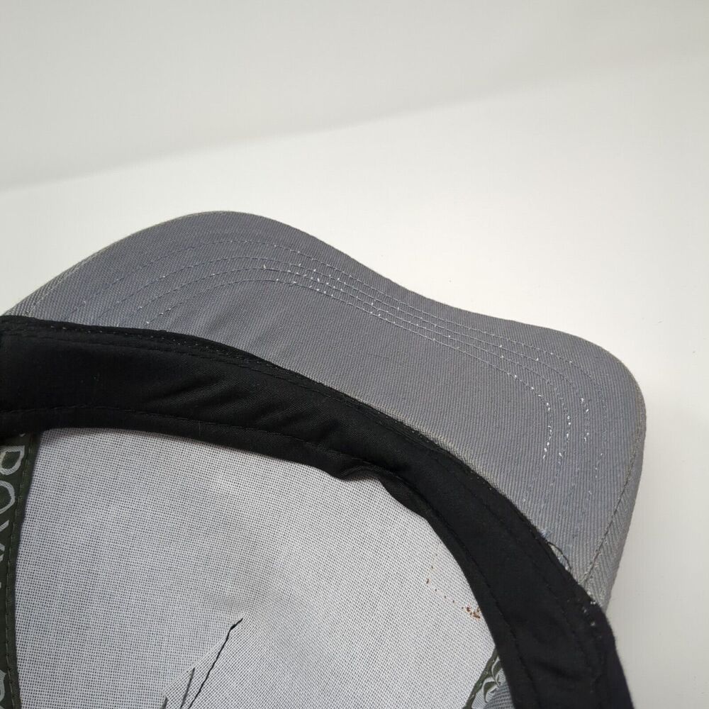 Roxy Leather Patch Strapback Hat Gray One Size Ad… - image 7